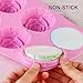 Lerykin Rose Silicone Molds - 2 Pack Handmade Large Rose Flower Soap Mold - Food Grade DIY Bar Mould for 3D Soap, Mousse, Muffin, Cake, Chocolate, Jelly, Resin, Candle - Just Pop Out & Dishwasher Safe