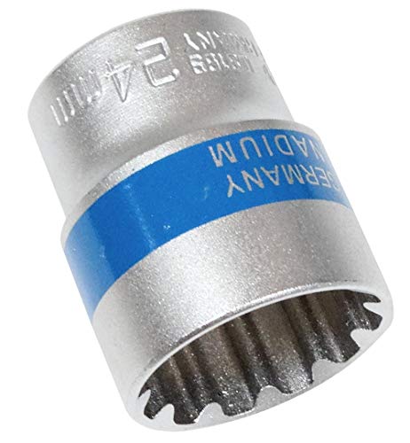 AERZETIX - C2197 - Steckschlüssel - Einsatz - Nuss 12 Kant - 1/2 24mm - CrV Cover