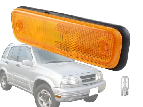 KAP Replacement for Front Bumper Halogen Side Marker Lights 1995-2005 Grand Vitara 2001-2003 XL-7 Passenger Right Side with Bulb 3651065D01 SZ2551101