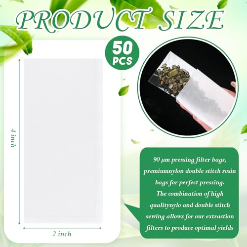 Cunno 2x4インチ ロジンプレスバッグ 50枚セット