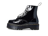 Altura de la plataforma: 4 cm Dr. Martens Sinclair, Amphibians Mujer, Black Distressed Patent, 38 EU
