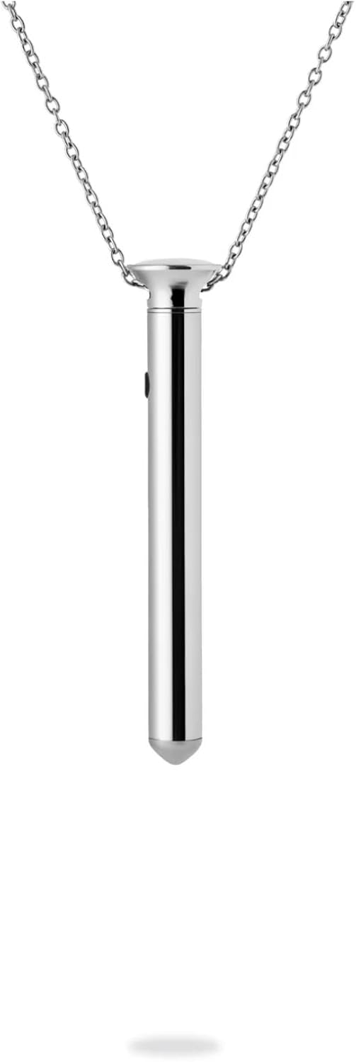 Crave Vesper Mini Vibration Necklace | Wearable Sex Toys Vibrating Necklace for Adults | Luxury Adult Toys & Adult Toy Accessories, Silver