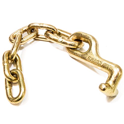 Red Hound Auto 5/16 Inches X 6 Inches Tow Chain Transport Chain Forged T Hook #TOP3