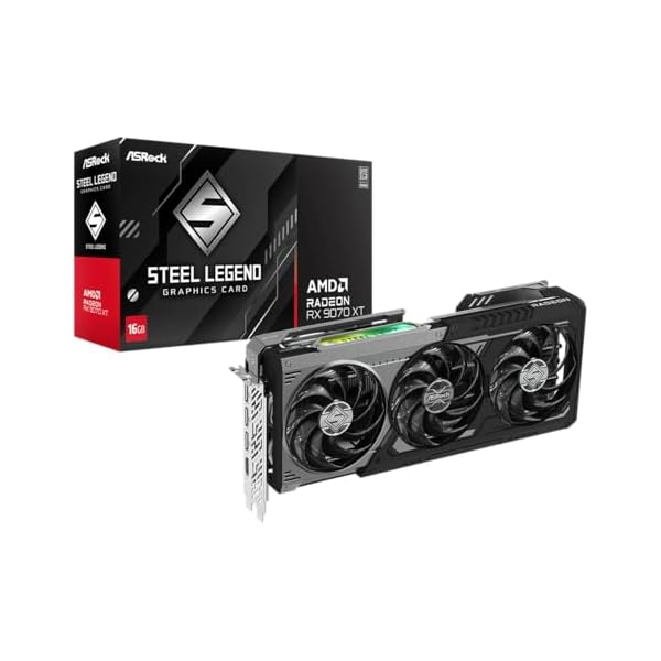 ASRock AMD Radeon RX 9070 XT Steel Legend Dark 16 GB GDDR6