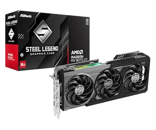 ASRock AMD Radeon RX 9070 XT Steel Legend Dark - Tarjeta gráfica DDR6 de 16 GB | Ya disponible en tu tienda friki favorita! En mundofriki.es!