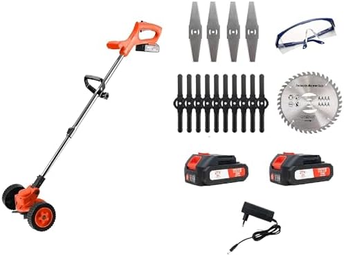 Coupe-bordures à Batterie Litheli, Coupe-bordures Avec Moteur Brushless, Largeur De Coupe 25 Cm, Changement De Ligne Rapide, Batteries Rechargeables 10000 MAH, Convient Pour Le Jardin Et La Coupe
