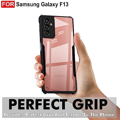 Image of Zapcase Back Case Cover for Samsung Galaxy F13 | Compatible for Samsung Galaxy F13 Back Case Cover | 360 Degree | Clear Case with Camera Protection | (TPU + PC | Matte Black)
