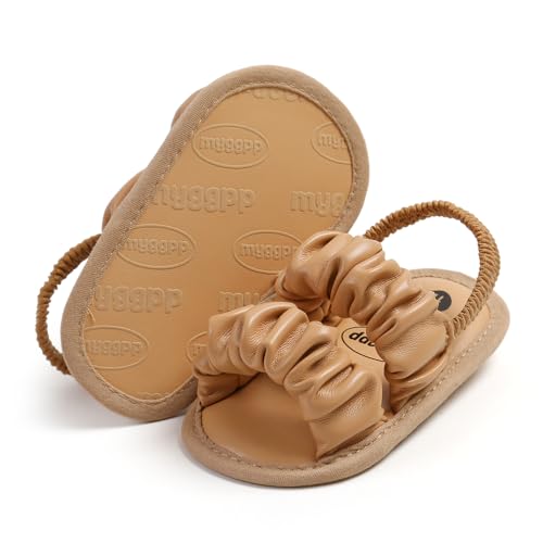 Image of Infant Baby Boys Girls Summer Sandals Party Wedding Dress Flats Shoes Newborn Crib Shoes First Walkers Prewalkers 0-18 Months