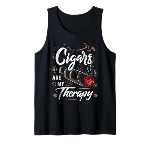 Cigars are my Therapy Shirt - Cigars T Shirts for Men, Dad Tank Top