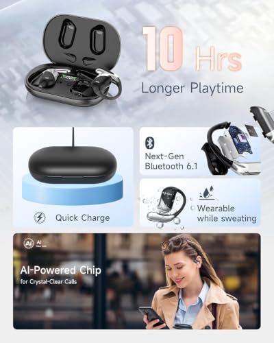 Image of Paekole Ultra Open Ear Headphones,Over Ear Translation Earbuds