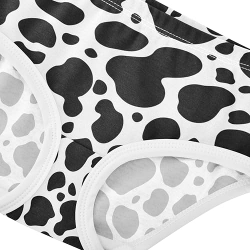 Little Girls' Soft Cotton Underwear Kids Breathable Comfort Cow Print Panties Briefs Toddler4