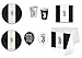 Produktbild Party Store Web by Casa dolce casa Coordinato Sport Calcio F.C. Juventus Kit Nr. 45 CDC- (16 Teller, 16 Gläser, 20 Servietten à 20 Servietten), 12 Stück