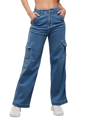 Image of Miss Chase Women's Wide Leg High /Mid Rise Regular Length Jeans