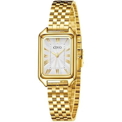 CIVO Analog Gold Watches for Women: Small Waterproof Stainless Steel Watch - Gifts for Women with Small Wrists