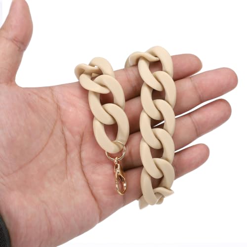 Correa de muñeca para teléfono manos libres con eslabones de acrílico resistente uxcell 3