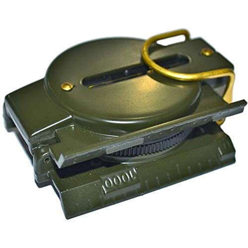 Bússola metálica militar com mira