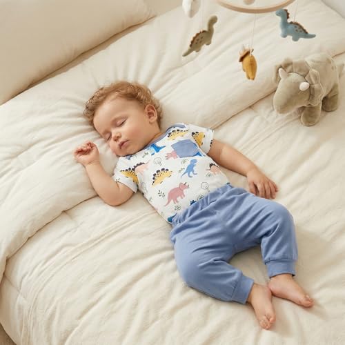 Image of Amnnchya Newborn Baby Boy Clothes Fishing Short Sleeve Romper Shirt Tops Pants Summer Spring Outfits Cute Hat Set