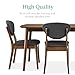 Best Choice Products 5-Piece Dining Set, Compact Mid-Century Modern Table & Chair Set for Home, Apartment w/ 4 Chairs, Padded Seats & Backrests, Wooden Frame - Walnut/Charcoal