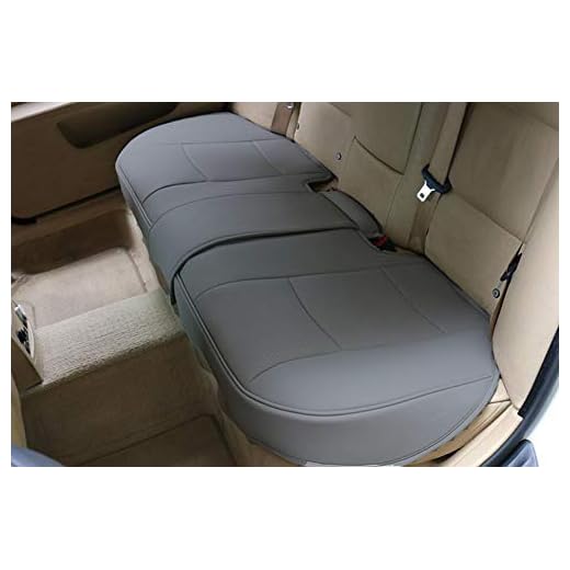 EDEALYN Single seat Without backrest PU Leather Bench seat Covers car seat Cover - car seat Protector 1pcs (Gray)