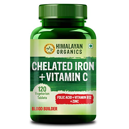 Himalayan Organics Chelated Iron with Vitamin C, B12, Zinc & Folic Acid – 120 Veg Tablets Himalayan Organics Chelated Iron with Vitamin C, B12, Zinc & Folic Acid – 120 Veg Tablets