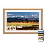 94% sRGB Frameo Cadre Photo Numérique 15.6 Pouces Grand Format WiFi, Mémoire 32Go écran Ta...