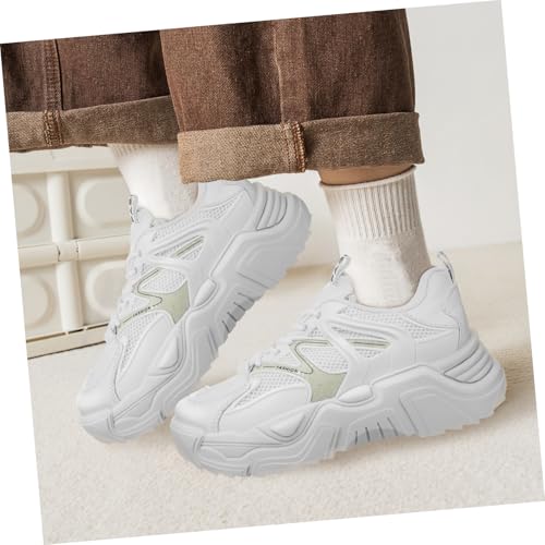 Baskets à semelle épaisse PLAFOPE en PU blanc pointure 38