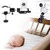 Halterung für Babykameramonitorhalterung um 360 Grad Drehbarer Verstellbarer Halter Flexibler Kameraständer für Kinderbett