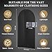 62-Inch Garment Bags Covers,Hanging Clothes Bag, Suit Cover Bags with Clear Window for Hanging Closet Clothes Storage and Travel (Black)