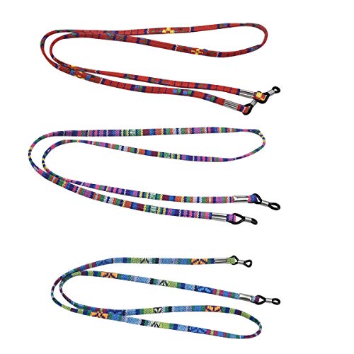 Correa para Gafas para Mujer 3 Piezas Cuerda Gafas de Sol Ajustables para Gafas Deportivas Cadena Gafas Gafas Cordón Cuerda