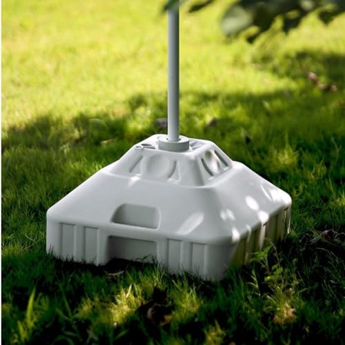 Base de parasol remplie d'eau 30L : support de parasol blanc et robuste pour terrasse