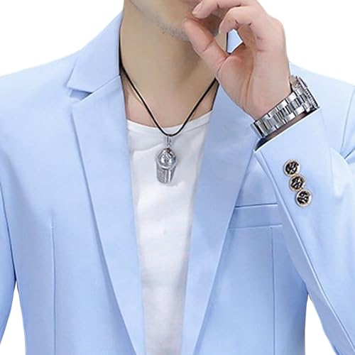 Men's Casual Blazer Slim Fit Sport Coat Personality Business Daily Suit Top One Button Lightweight Jackets2