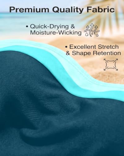 Image of Daci Women Strapless Tankini Tummy Control 2 Piece Bandeau Swimsuit