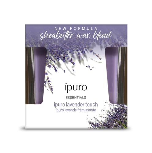 ipuro Essentials Duftkerze LAVENDER TOUCH 125 g - Duftkerze im Glas entspannend mit Lavendel & Zitrus Duft - 23h Brenndauer langanhaltend - dekorative Raumduft Kerze für Wohnzimmer Schlafzimmer