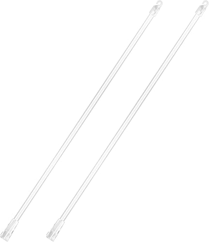 Miniatura 1 de Varita ciega de 17 pulgadas, 2 piezas, piezas de repuesto de persianas verticales, repuesto de varilla inclinable, varilla ciega transparente con