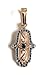 Dainty Hamsa Hand Pendant Necklace 18k Gold Plated 17.5 Inches Chain