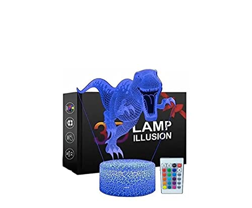 Opiniones y reviews de Lampara 3d . 50 Linahealth Lampara Luz Nocturna Led Rgb 16 Colores Dinosaurio 3d Control Remoto