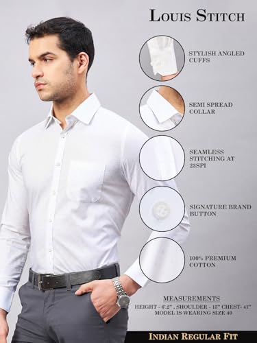 Image of LOUIS STITCH Men's Cotton Regular Fit Shirt (ST-GRP1)