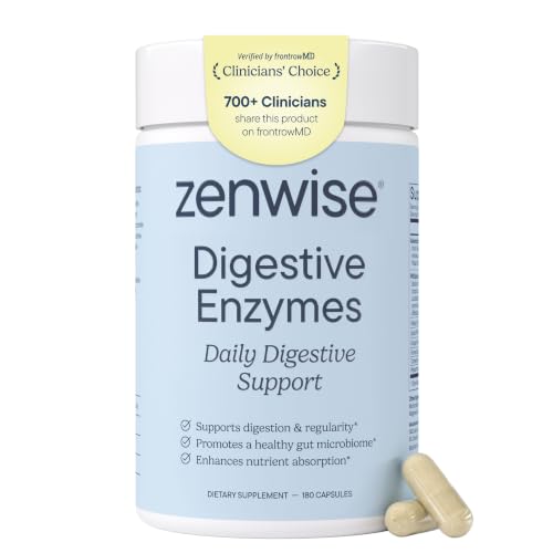 Zenwise Health Digestive Enzymes, Probiotics, for Gut Health Bloat - 180 CT