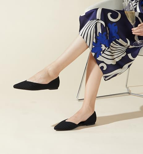 Arromic Women's Flats Shoes Pointed Toe Flats Shoes Slip On Ballet Dressy Flats for Women Daily Work Casual 5