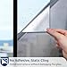 rabbitgoo Window Privacy Film One Way Window Tint for Home, Removable Reflective Heat Sun Blocking Anti UV Glass Door Covering, Mirror Tinting Film House Office, 17.5 in X 6.5 Feet, Silver
