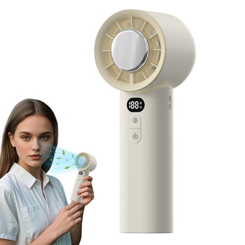 Genérico Ventilador Manual Plegable,Abanico Recargable Silencioso Con Fuerte - Múltiples Velocidades Flujo de Aire Potente para Bodas Acampadas Deportes Juegos Picnic