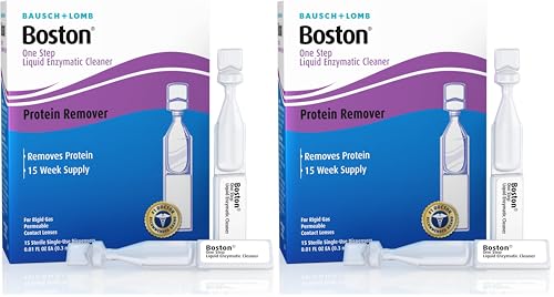 Boston One Step Liquid Enzymatic Cleaner, Protein Remover, 0.01 Fl Oz (1 Box of 15 Dispensers) (Pack of 2)