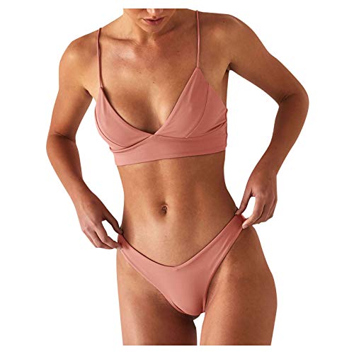 Women Sexy Thong String 2 Piece Bikini Set Swimsuit Wrap Push Up ...