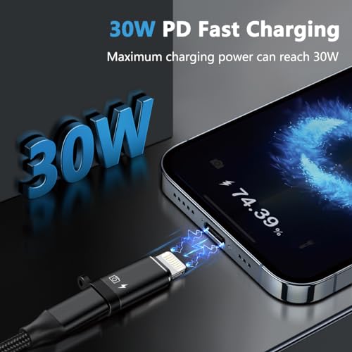 Image of Kinsound USB OTG (Black USB C to Lightning OTG)