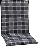Beo Gartenstuhlkissen Polster für Niederlehner kariert grau Weiss anthrazit, 4014119070577