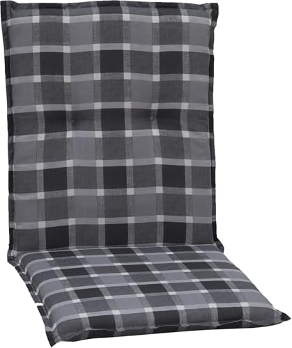 Beo Gartenstuhlkissen Polster für Niederlehner kariert grau Weiss anthrazit, 4014119070577