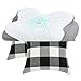 Set of 2 Black and White Buffalo Check Plaid Throw Pillow Covers Farmhouse Decorative Square Pillow Covers 18x18 Inches for Farmhouse Home Decor
