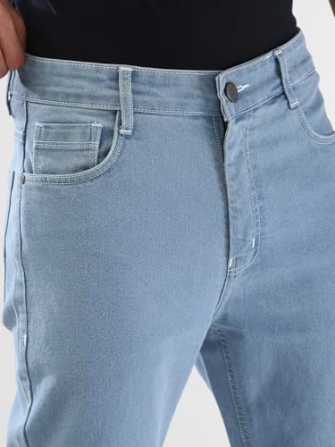 Image of Urbano Fashion Men's Straight Fit Washed Jeans Stretchable