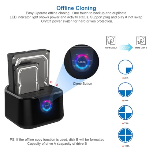 Estación de Acoplamiento Externa USB 3.0 a SATA III Dual Bay miniatura 4