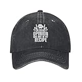 Tu opinión no está en mi Receta, Cocina de Chef, Humor de Cocina, Amantes de la Comida deminen Gorra de Camionero Gorra de béisbol de Hombre